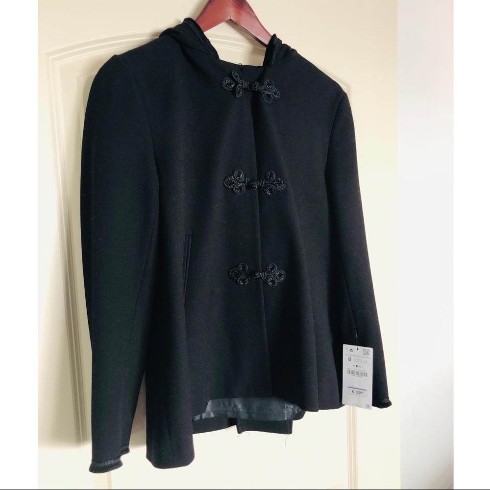 NWT Zara black coat